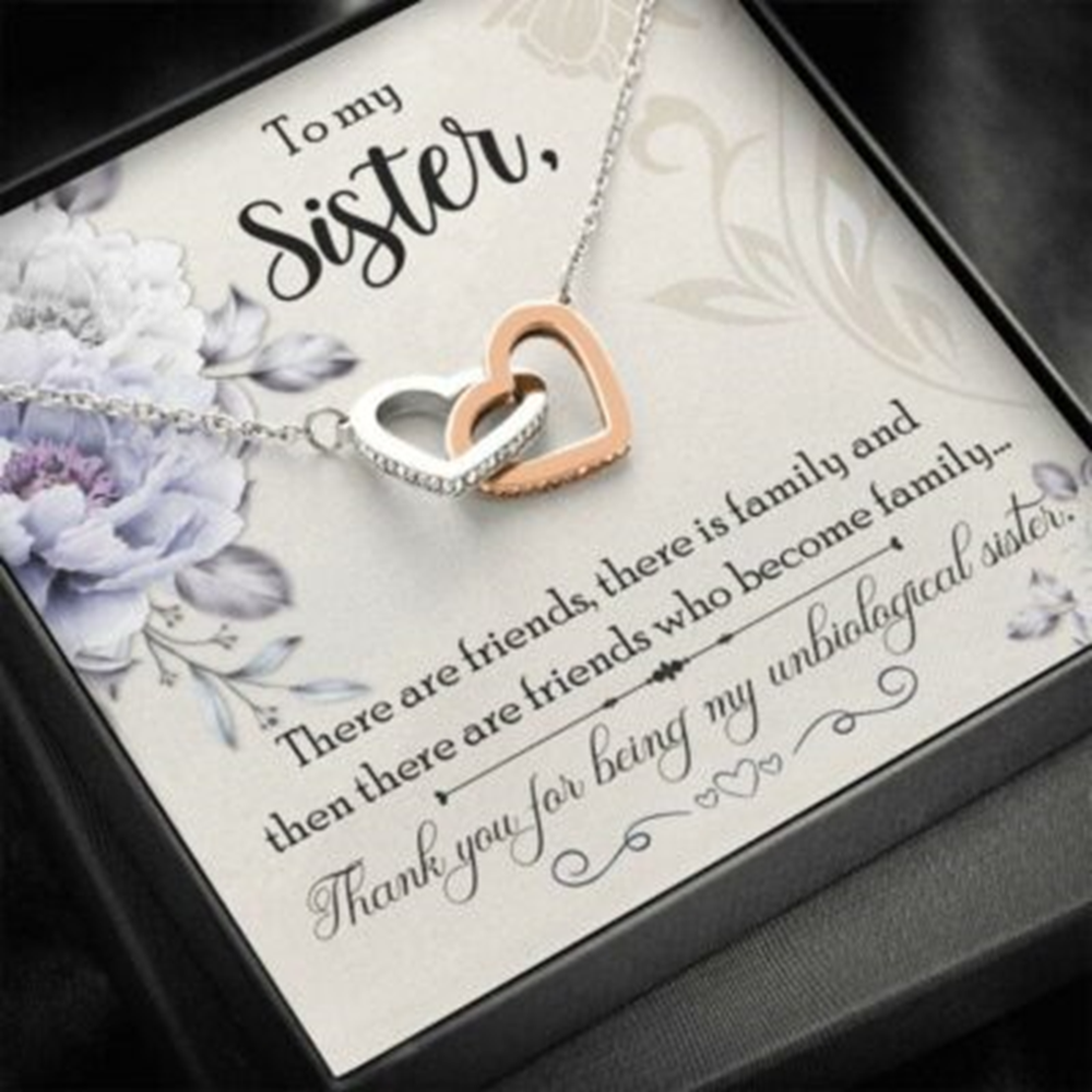 Sister Necklace, Unbiological Sister Necklace, Gift For Best Friend, Bestie, Bff, Soul Sister, Sister In Law - Thegiftio UK