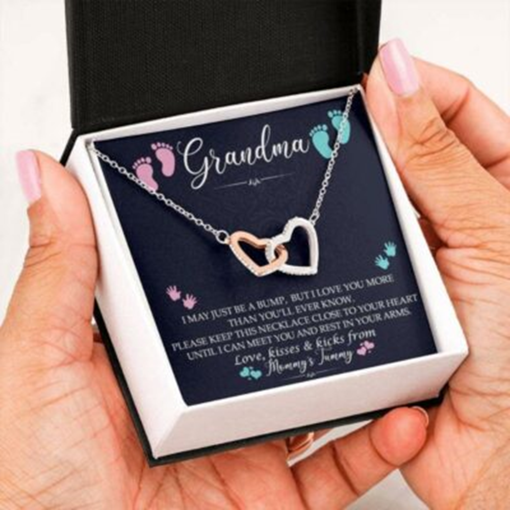 Grandmother Necklace, Grandma To Be Necklace, Grandmother Announcement Gift, Pregnancy Announcement - Thegiftio