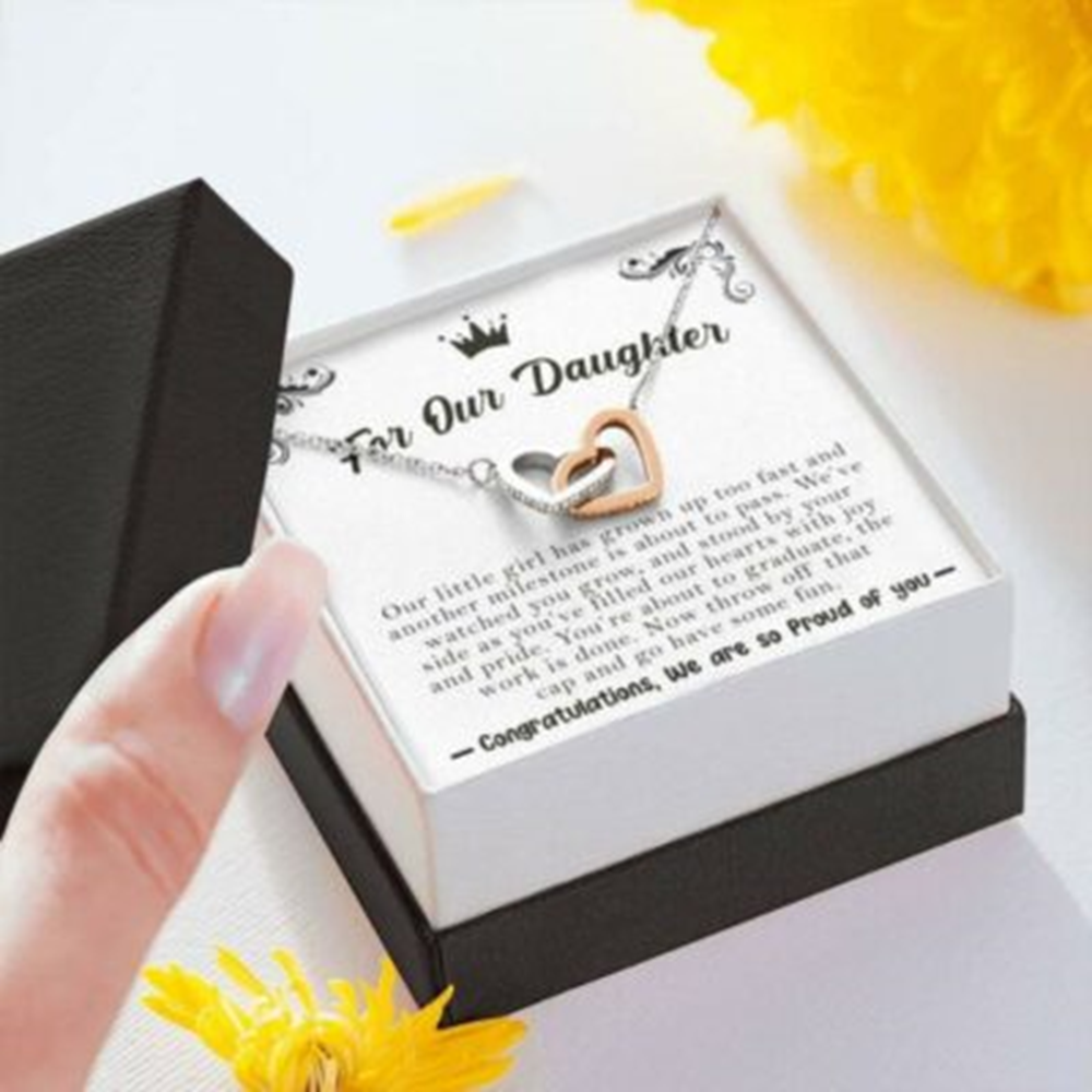 Daughter Necklace, For Our Daughter, We Are Proud Of You Graduation Necklace, Gift For Daughter - Thegiftio UK