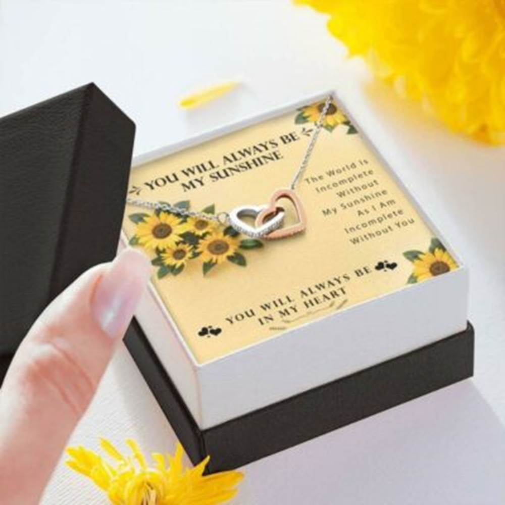Daughter Necklace, You Will Always Be My Sunshine Necklace Gift For Daughter, Best Friend, Sister, Girlfriend - Thegiftio UK