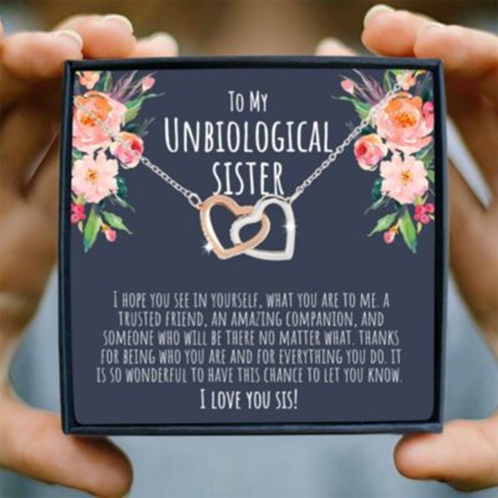 Sister Necklace, Unbiological Sister Necklace Gifts, Gift For Sister In Law, Bonus Sister, Step Sister - Thegiftio UK