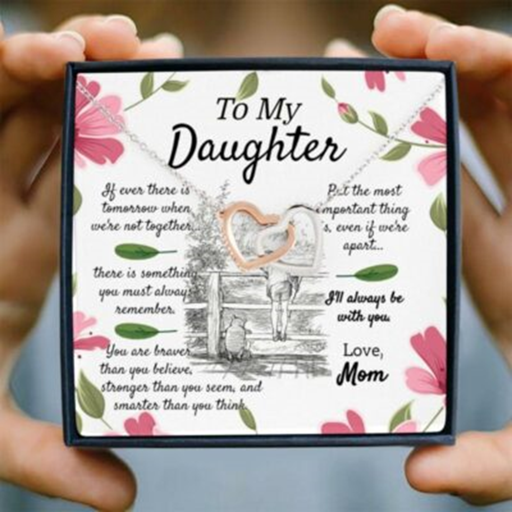 Daughter Necklace, To My Daughter Christopher Robins Quote Necklace, Daughter Necklace From Mom & Dad - Thegiftio UK