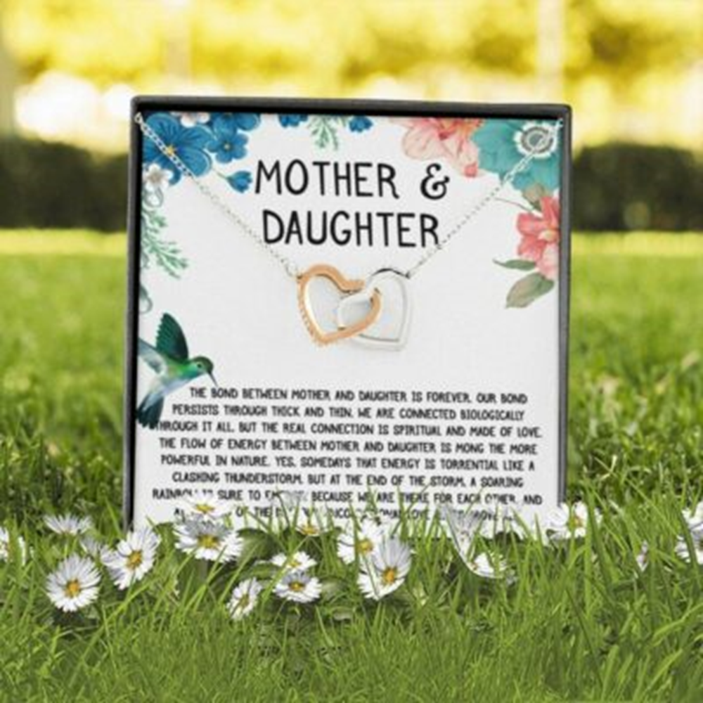 Mom Necklace, Mother & Daughter Necklace, Hummingbird Edition, Mother Daughter Gift - Thegiftio UK