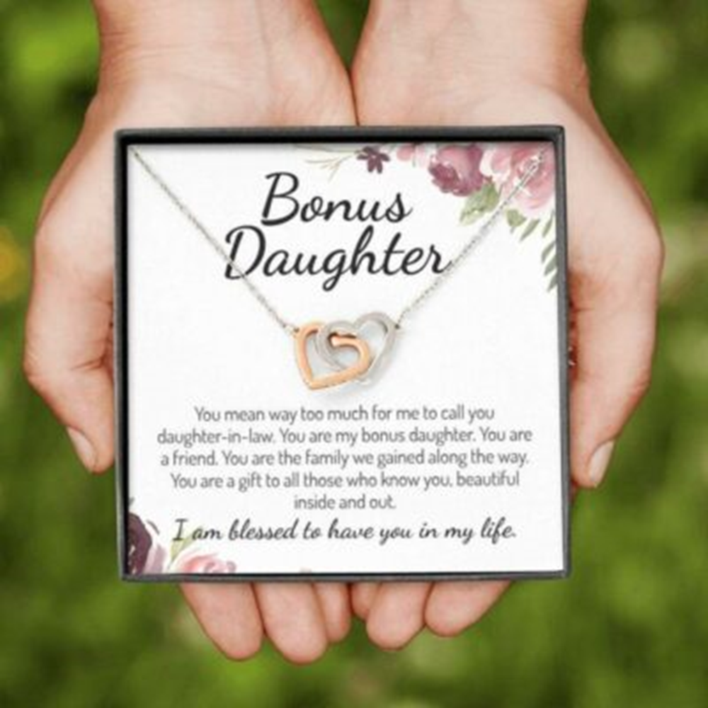 Daughter Necklace, Bonus Daughter Necklace, Gifts For Bonus Daughter, Daughter-In-Law, Stepdaughter - Thegiftio UK
