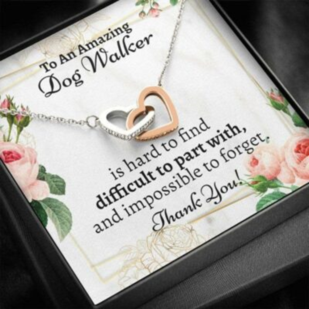 Dog Walker Necklace, Thank You For Looking After My Dog Necklace, Gift For Dog Walker - Thegiftio UK