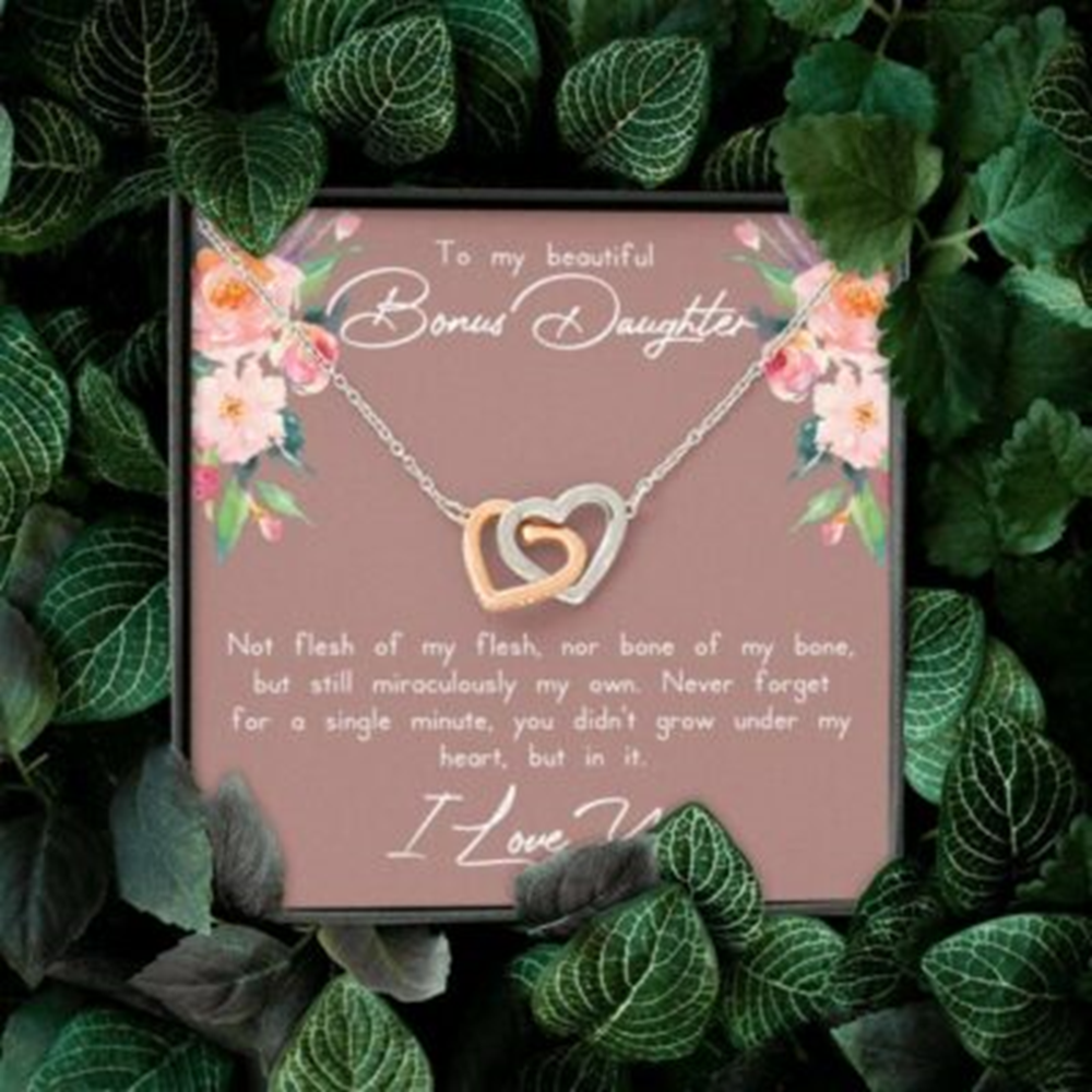 Daughter Necklace, Bonus Daughter Necklace, Gifts For Bonus Daughter, Daughter-In-Law, Stepdaughter - Thegiftio UK