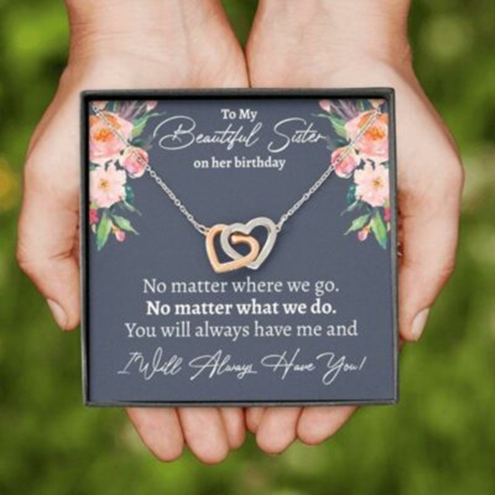 Sister Necklace Birthday Gift, Gift For Sister On Her Birthday Necklace - Thegiftio UK