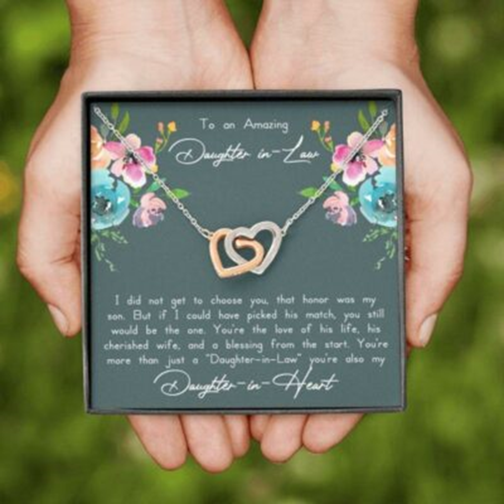 Daughter-In-Law Necklace, Daughter In Law Birthday Necklace, Gift For Daughter In Law Wedding From Mother-In-Law - Thegiftio UK