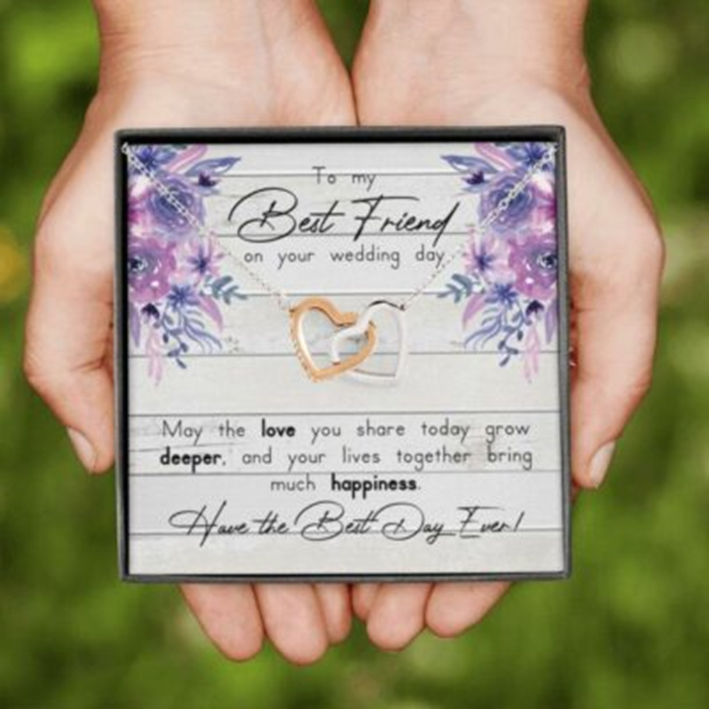 Best Friend Necklace Wedding Gift For Bride, Maid Of Honor Gift To Bride Necklace - Thegiftio UK