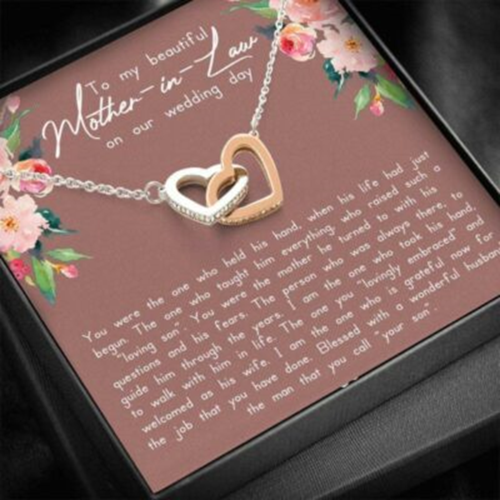 Mother-In-Law Necklace, To My Mother-In-Law On My Wedding Day Necklace, Future Mother-In-Law Gift From Bride - Thegiftio UK