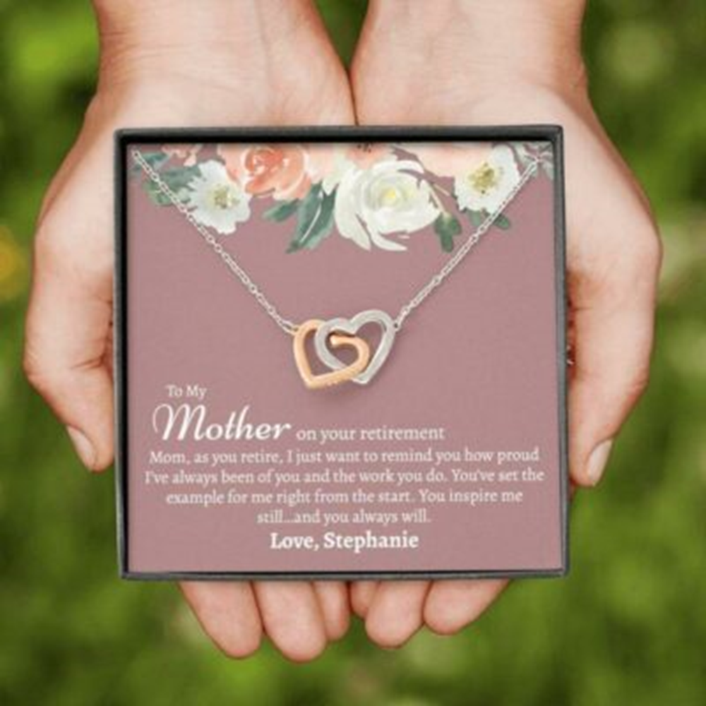 Mom Necklace, Mom Retirement Necklace Gift, Best Retirement Gift For Mom, Retiring Mother - Thegiftio UK