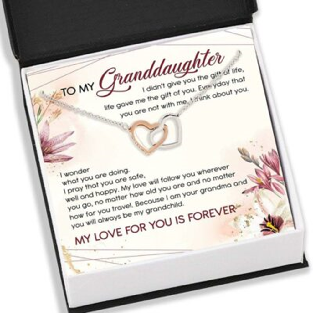 Granddaughter Neckace , To My Granddaughter Necklace Card Message - Thegiftio UK