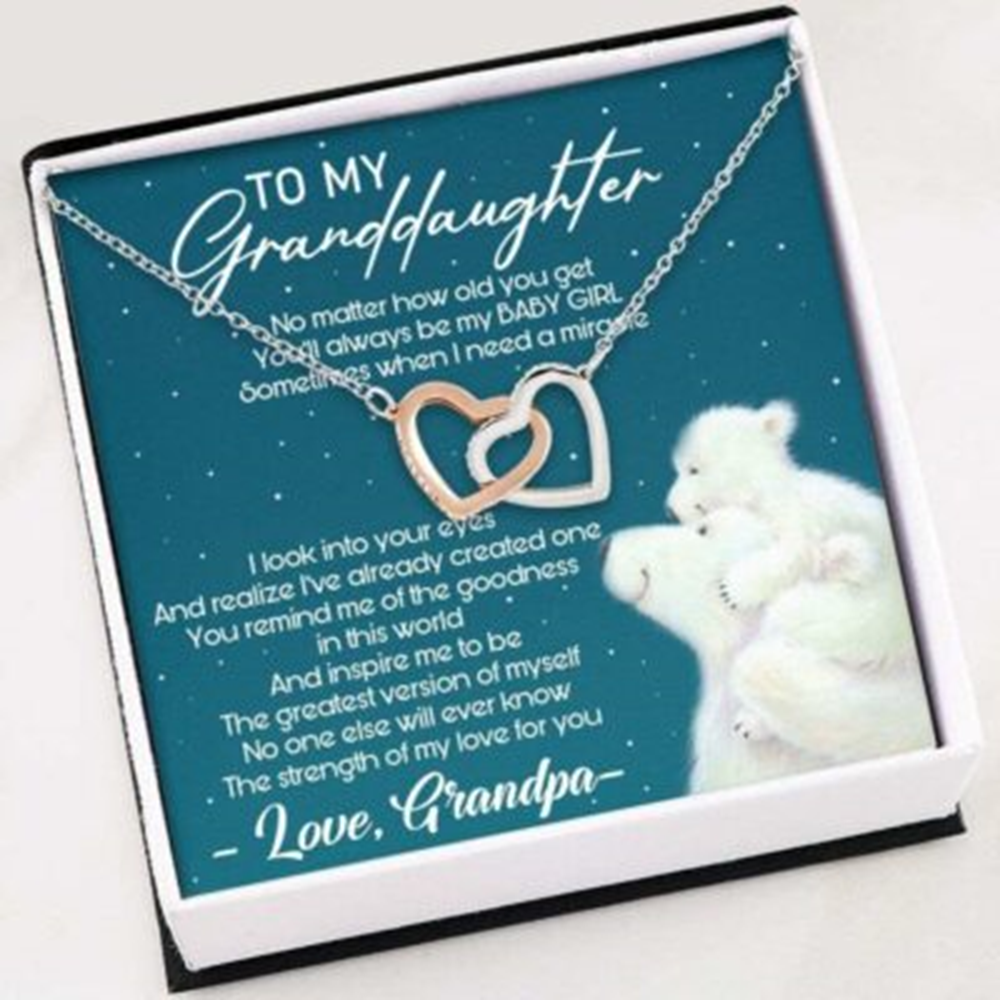 Granddaughter Necklace, To My Granddaughter Necklace Gift From Grandpa - Thegiftio UK
