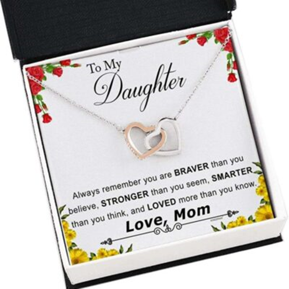 Daughter Necklace, Necklace Gift For Daughter From Mom , You Are Braver Than You Believe - Thegiftio UK