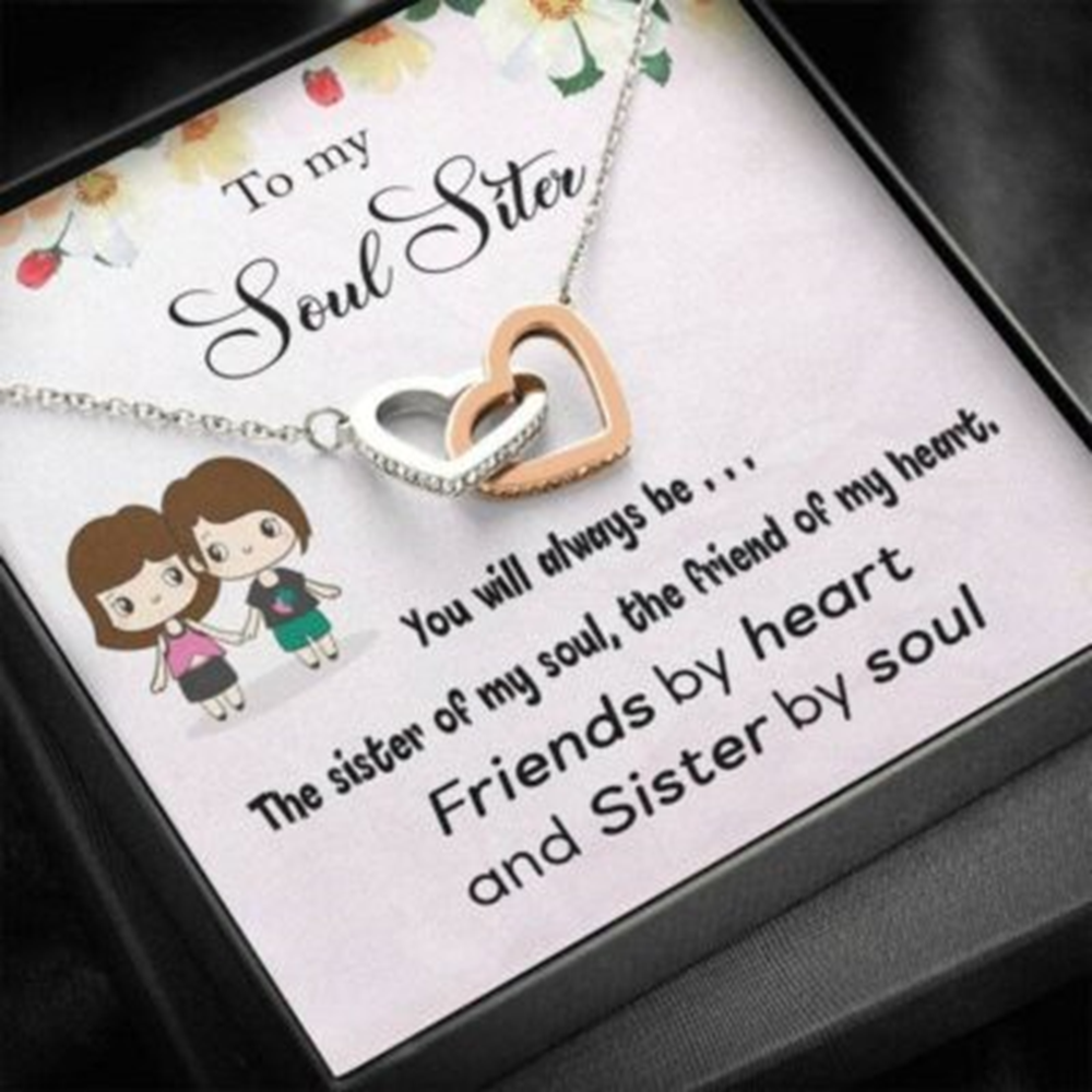 Sister Necklace, To My Soul Sister Necklace, Gift For Best Friend Bff, Anniversary Friendship - Thegiftio UK