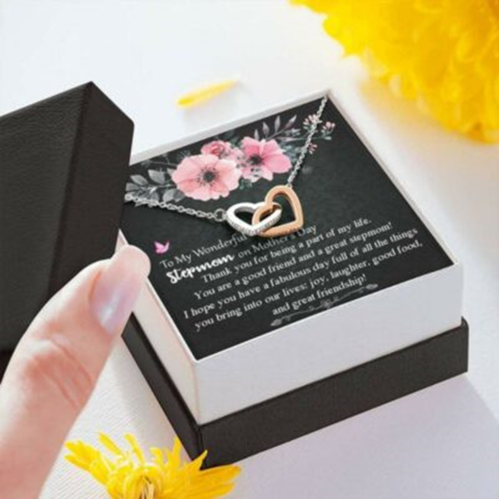 Stepmom Necklace, To My Wonderful Stepmom Necklace -Gift For Bonus Mom, Stepmother, Step Mom - Thegiftio UK