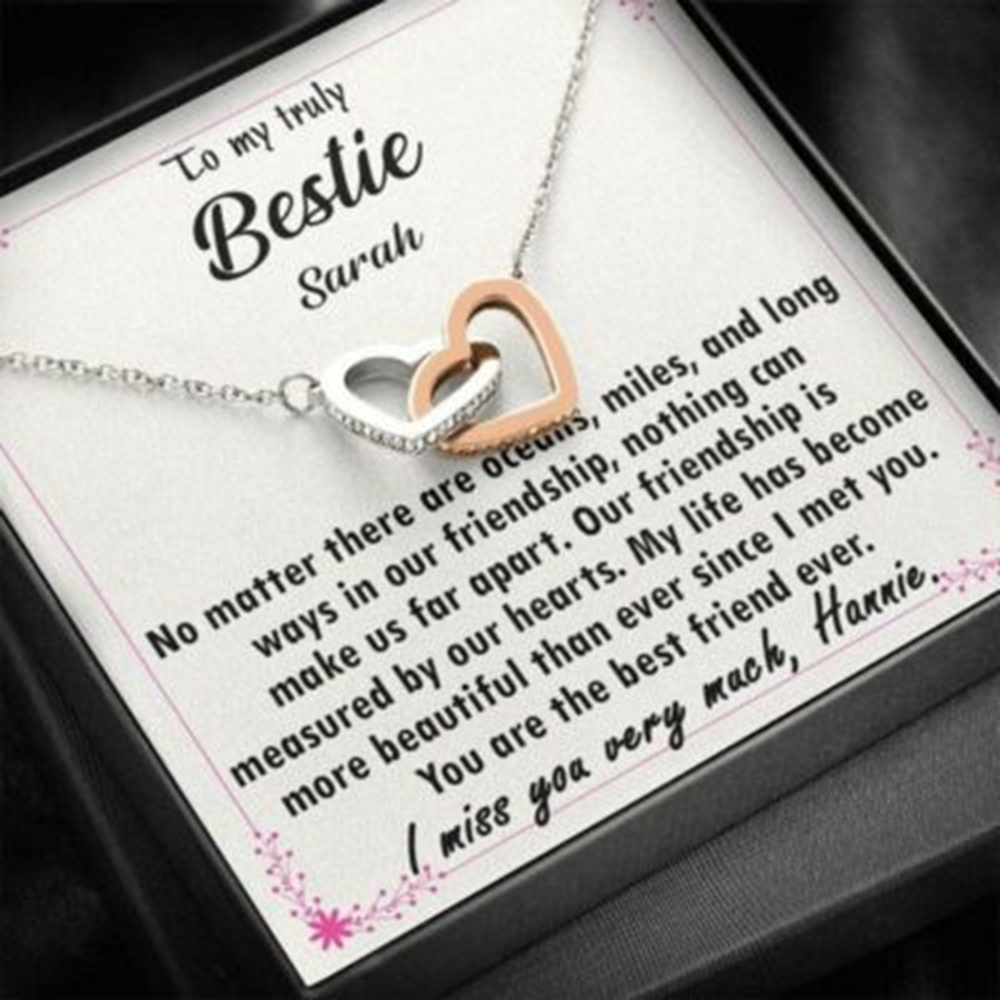 Friend Necklace, To My Truly Bestie Necklace, Gift For Best Friend, Soul Sister, Bff - Thegiftio UK