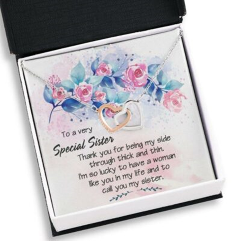 Sister Necklace, To A Very Special Sister Necklace Gift, Gift For Sister From Brother, Little Sister - Thegiftio UK