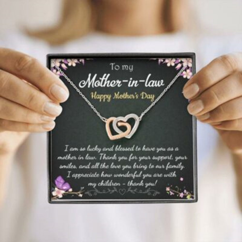 Mother-In-Law Necklace, Happy Mother, Day Necklace Gift To Mother-In-Law, Mom Gift From Bride - Thegiftio UK
