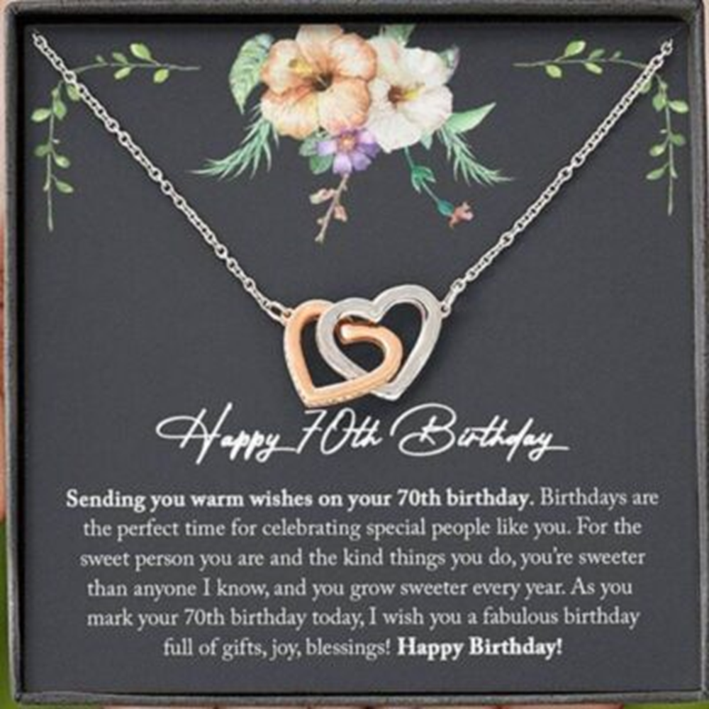 Grandmother Necklace, 70Th Birthday Necklace Gift For Mom Grandma, 70 Years Old Gifts For Womens - Thegiftio UK
