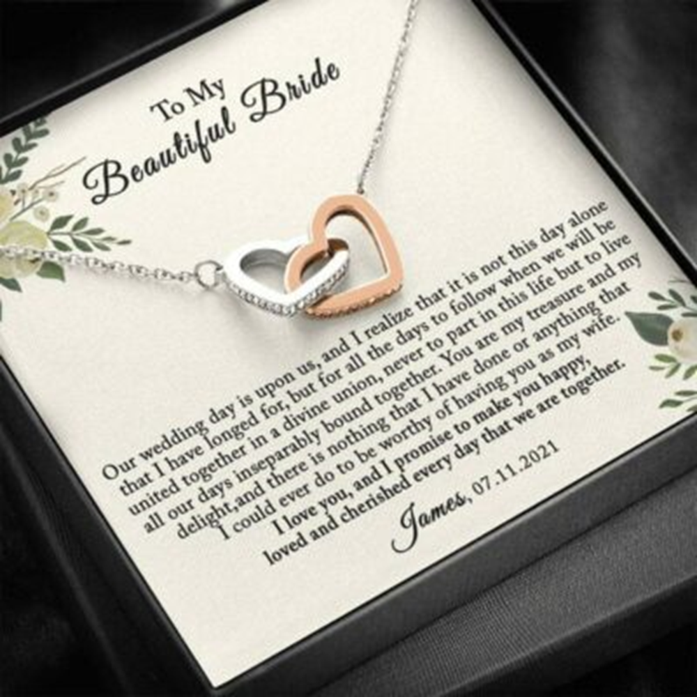 Future Wife Necklace, To My Bride Necklace, Wedding Day Bride Gift From Groom - Thegiftio UK