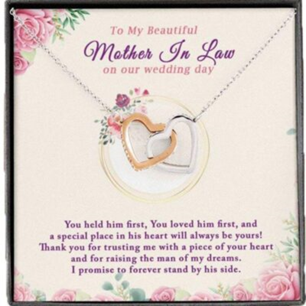 Mother-In-Law Necklace, To My Mother In Law On My Wedding Day Necklace, Mother Of The Groom Gift From Bride - Thegiftio UK