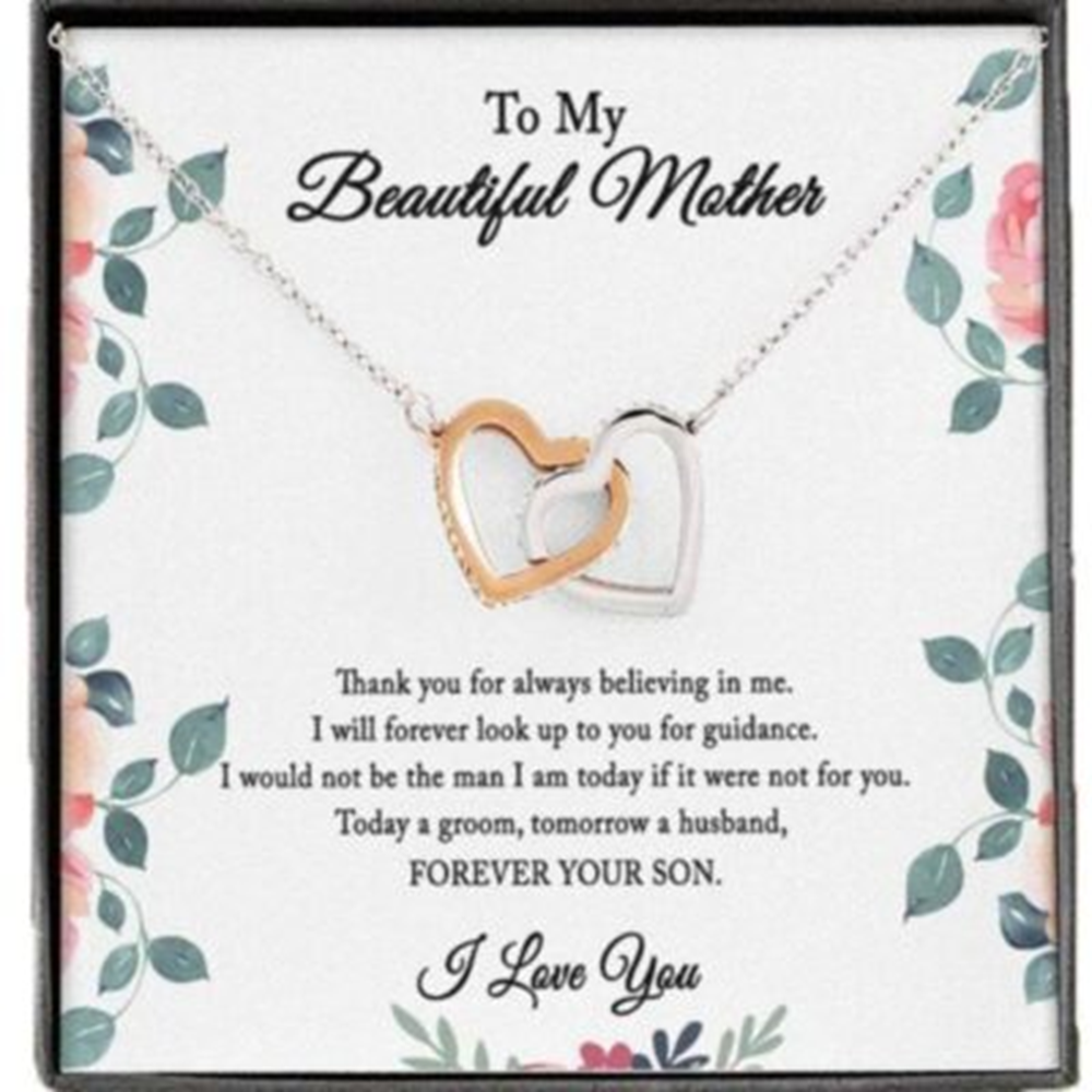 Mother-In-Law Necklace, To My Mother Of The Groom Necklace, Mother Wedding Gift From Son - Thegiftio UK
