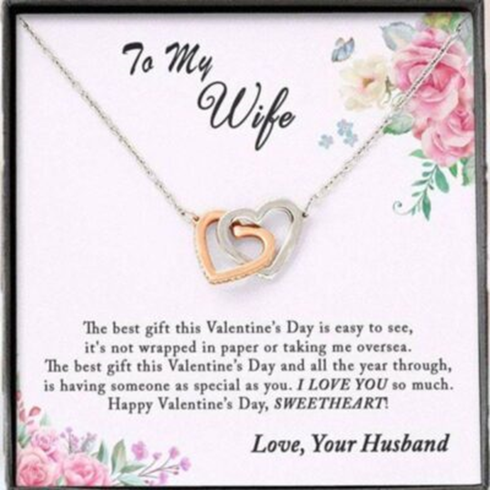 Wife Necklace, Valentines Day Gift Necklace For Wife From Husband, First Married, Romantic - Thegiftio UK
