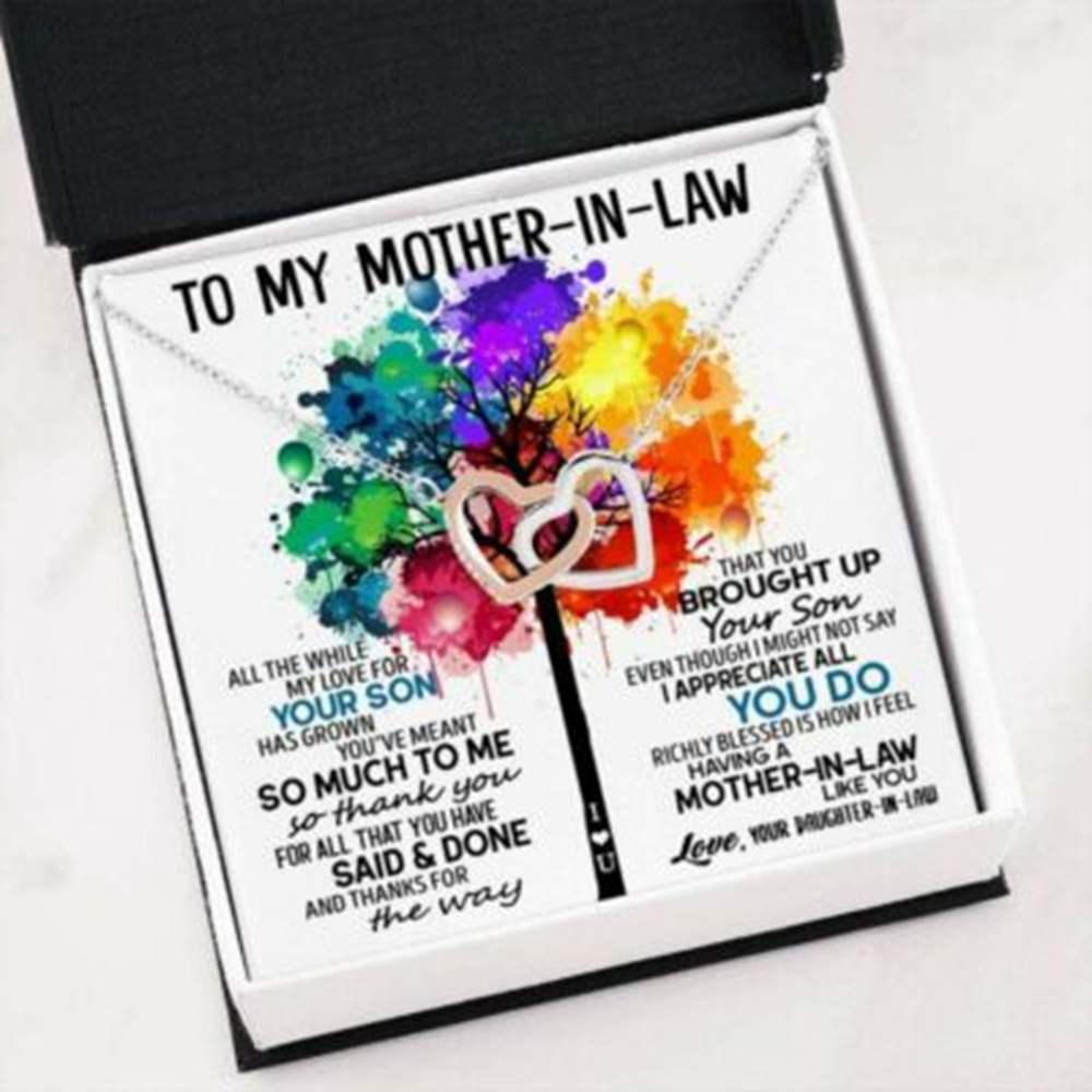 Mother-In-Law Necklace, To My Mother-In-Law, Mother Of My Husband Gift - Thegiftio UK