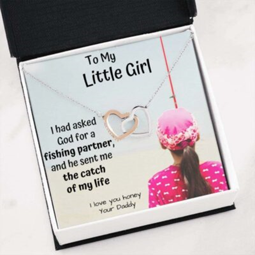Daughter Necklace, To My Little Girl Fishing Partner Necklace Gift. Gift For Daughter - Thegiftio UK