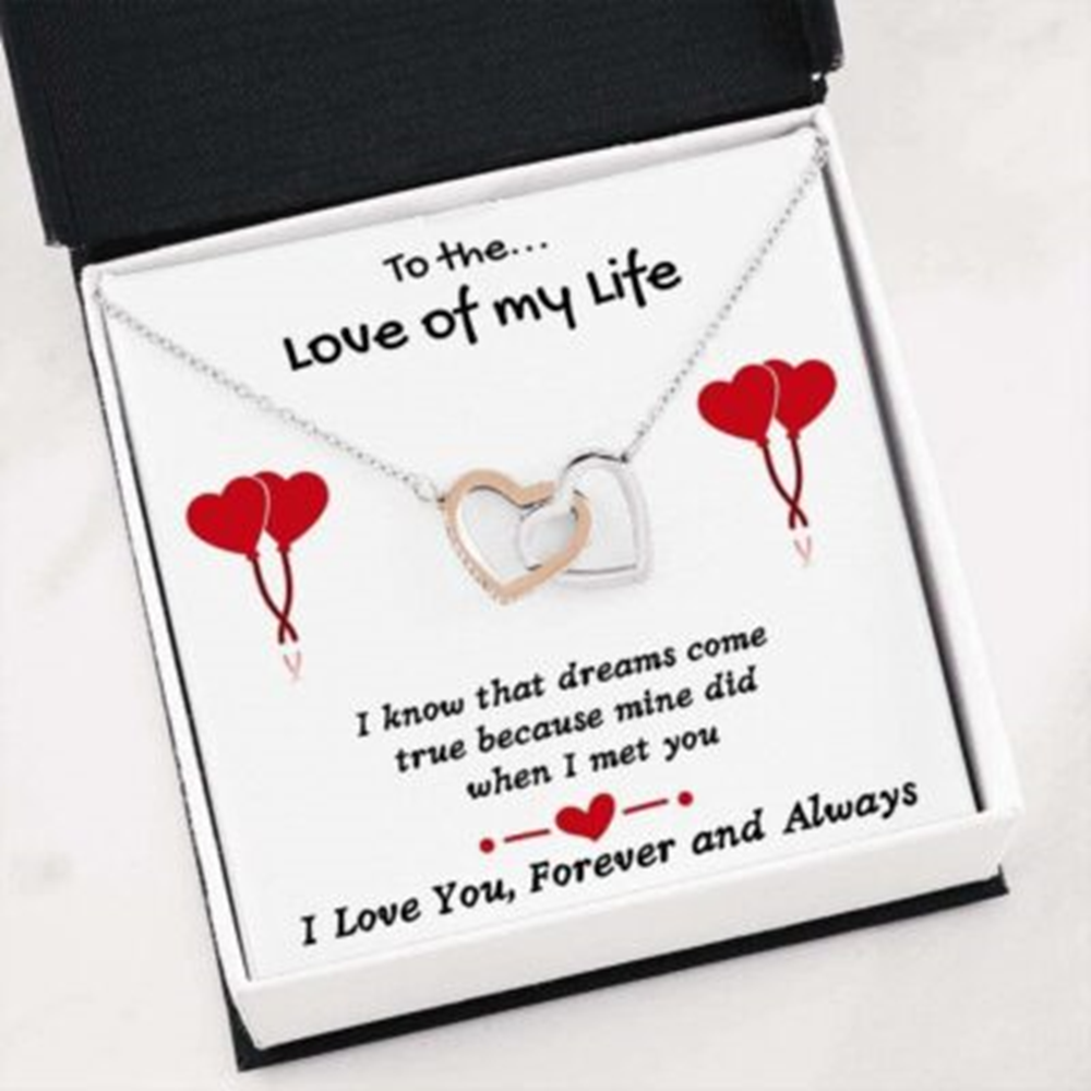 Girlfriend Necklace, Wife Necklace, To The Love Of My Life Necklace. Gift For Wife Girlfriend Soulmate - Thegiftio UK