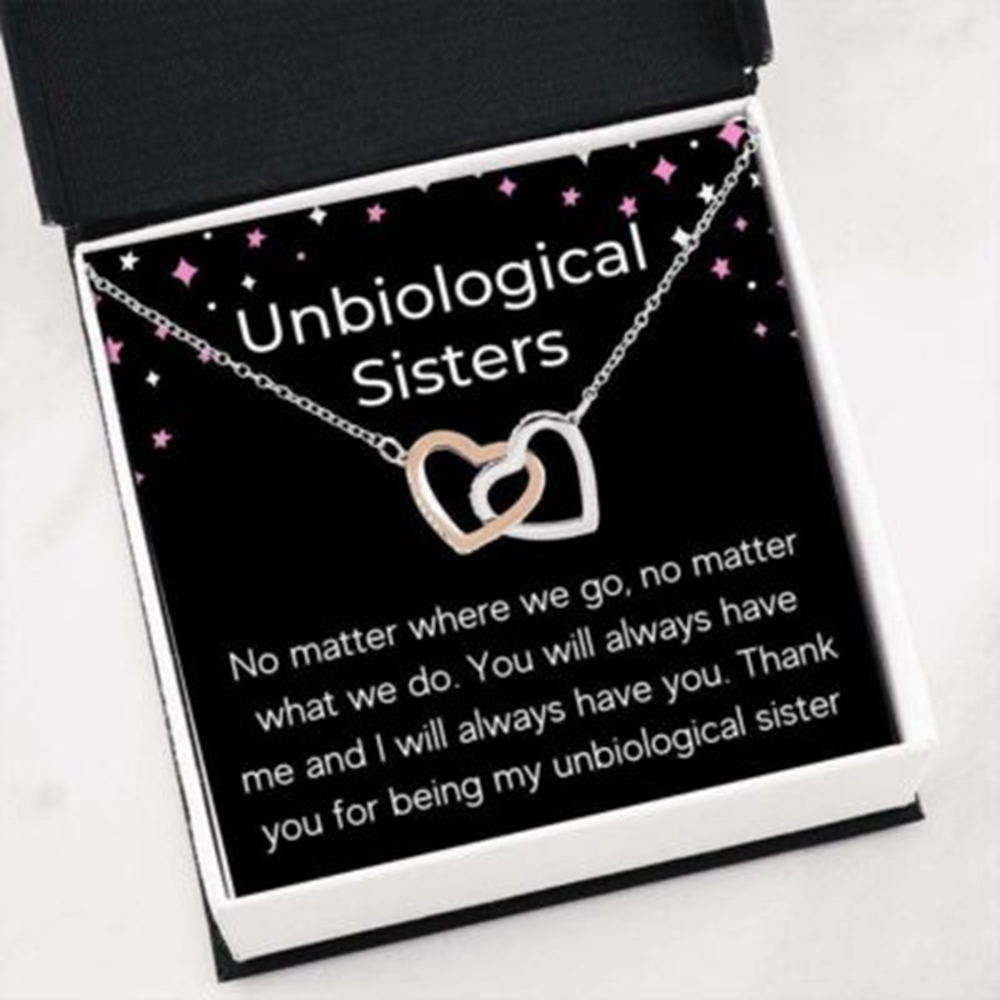 Sister Necklace, Unbiological Sisters Necklace Gift No Matter Where We Go - Thegiftio UK