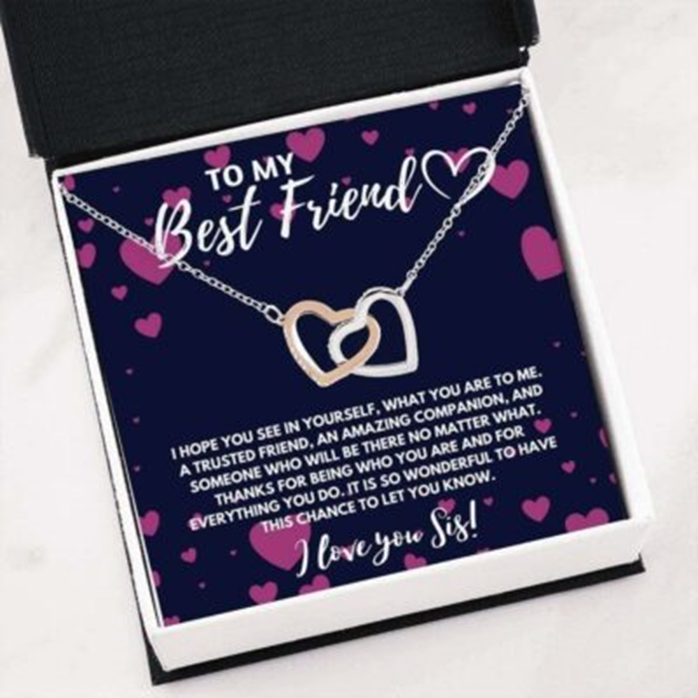 Friend Necklace, Sister Necklace, To My Best Friend Necklace Gift. Gift For Bff, Unbiological Sister, Sisters In Heart - Thegiftio UK