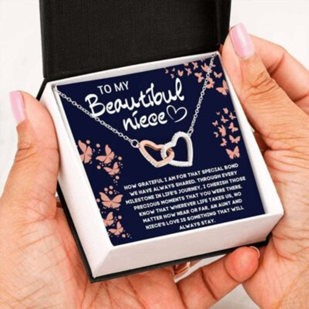 Niece Necklace, To My Beautiful Niece Necklace Gift. Birthday Surprise Gift For Niece - Thegiftio UK