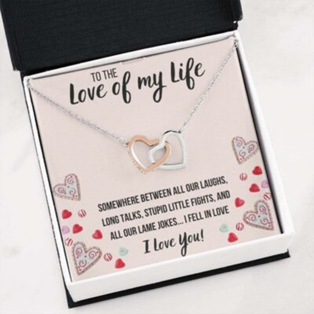 Girlfriend Necklace, Future Wife Necklace, Wife Necklace, To The Love Of My Life I Fell In Love Necklace. Gift For Wife Fiance - Thegiftio UK