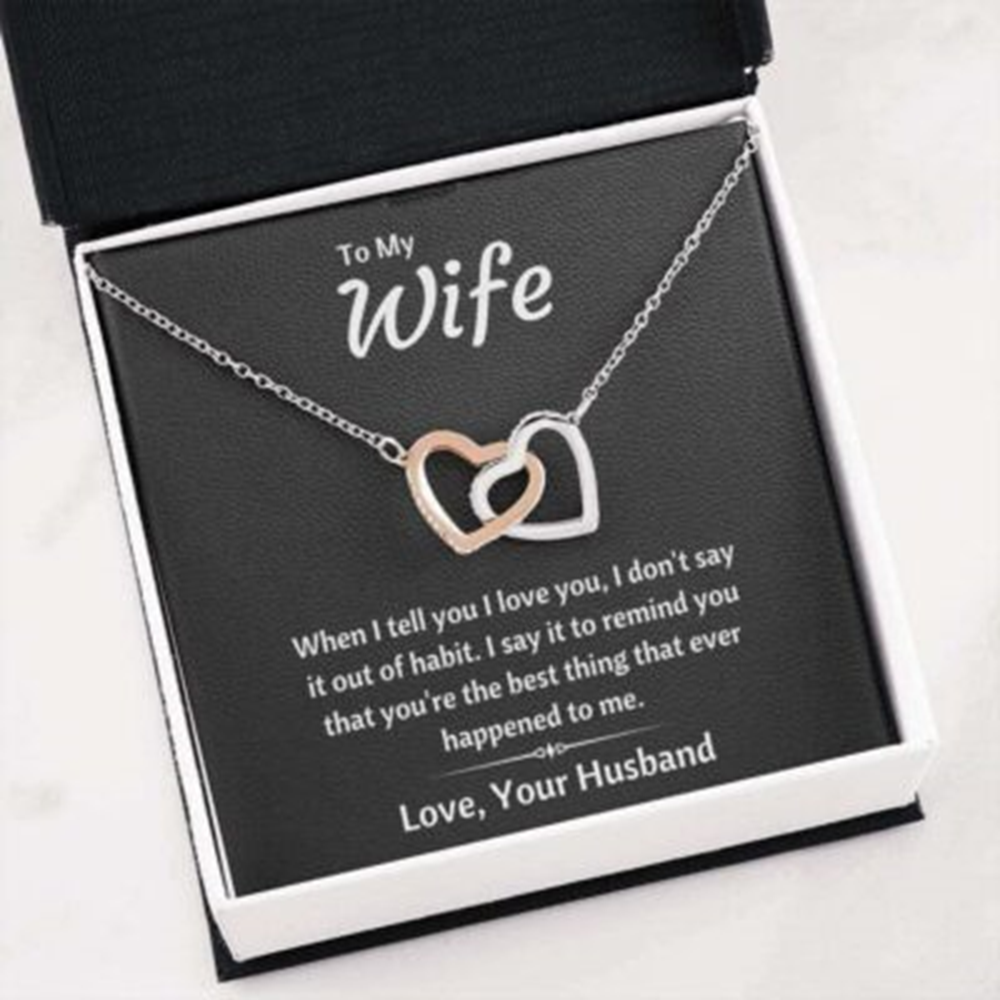 Wife Necklace, To My Wife “Out Of Habit” Necklace Gift For Wife From Husband - Thegiftio UK