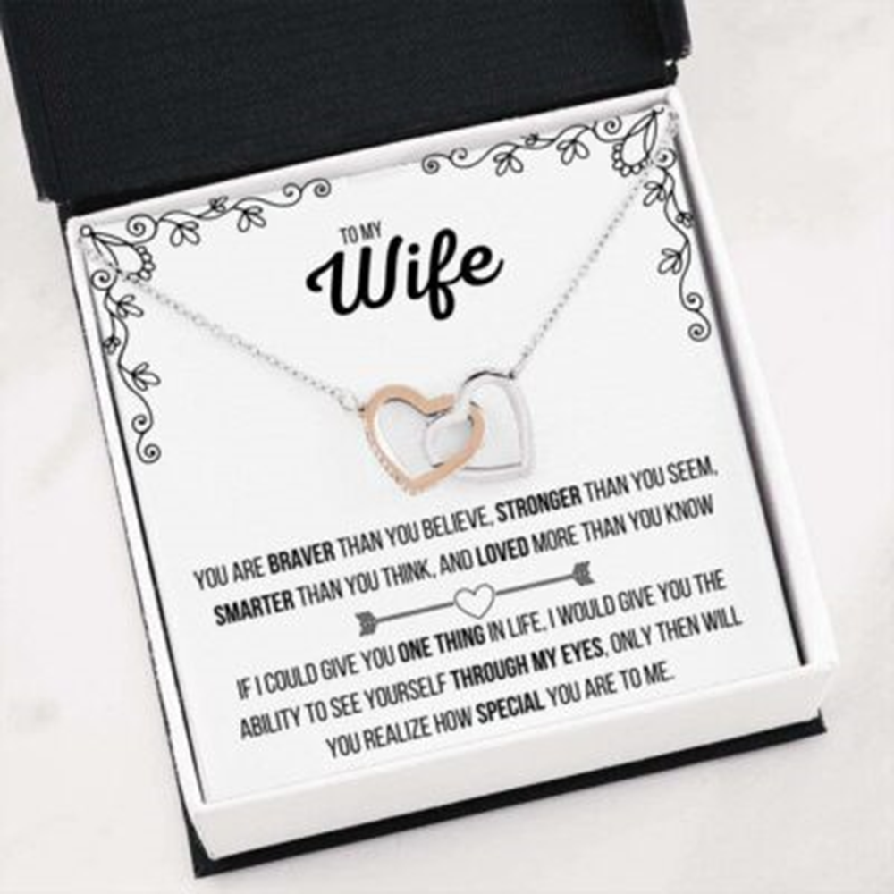Wife Necklace, To My Wife Necklace Gift From Husband. Surprise Gift For Wife Wifey Babe - Thegiftio UK