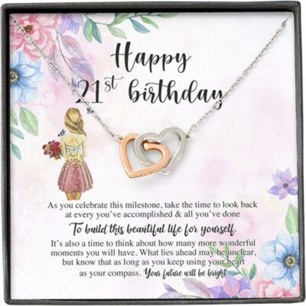Daughter Necklace, Happy 21St Birthday Necklace, Mom / Dad Gifts - Thegiftio UK