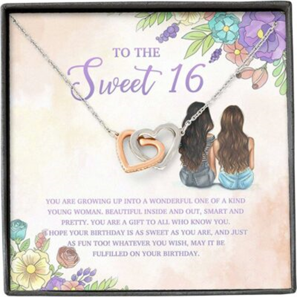 Daughter Necklace, Mother/ Daughter Necklace From Dad, Sweet 16 Wish Fulfill Grown Up - Thegiftio UK