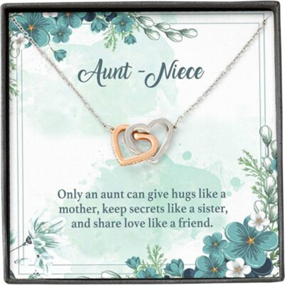 Aunt Necklace, Aunt Necklace Gift For Her From Niece, Hug Keep Secret Love Like Mother Sister Friend - Thegiftio UK