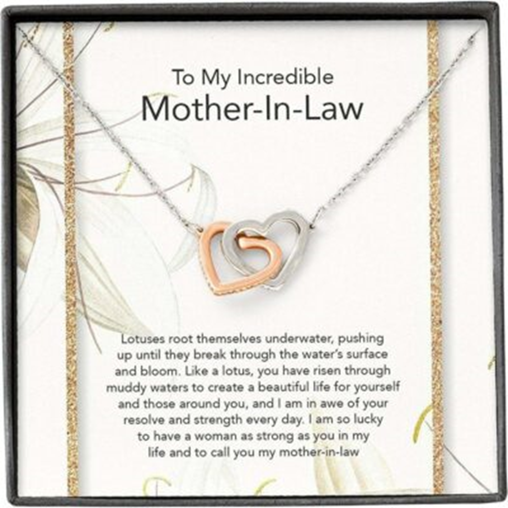Mom Necklace, Mother-In-Law Necklace, Mother In Law Son Necklace, Presents For Mom Gifts, Lotus Incredible - Thegiftio UK