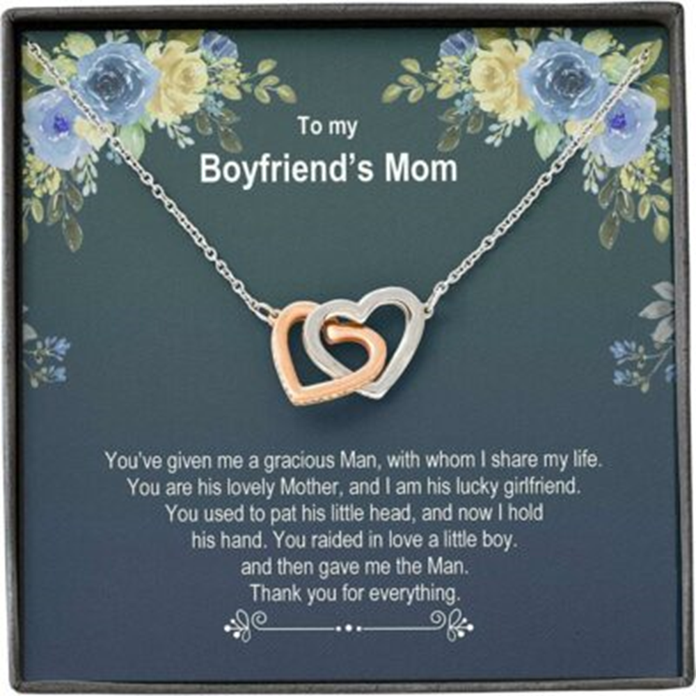 Mom Necklace, Mother-In-Law Necklace, Boyfriend’S Mom Necklace, Presents For Mother Gifts, Raise Boy Thank - Thegiftio UK