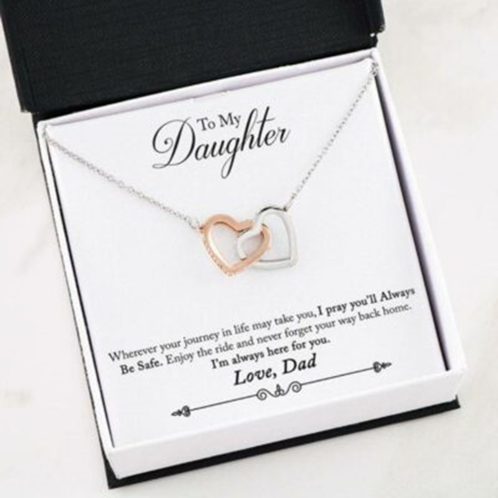 Daughter Necklace, Necklace Gifts For Daughter From Dad , I Pray You’Ll Always Be Safe - Thegiftio UK