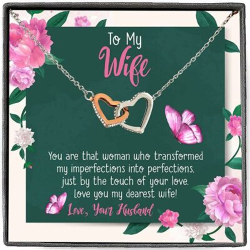 Wife Necklace, Love You My Dearest Wife Necklace, Gift For Love, For Her - Thegiftio UK