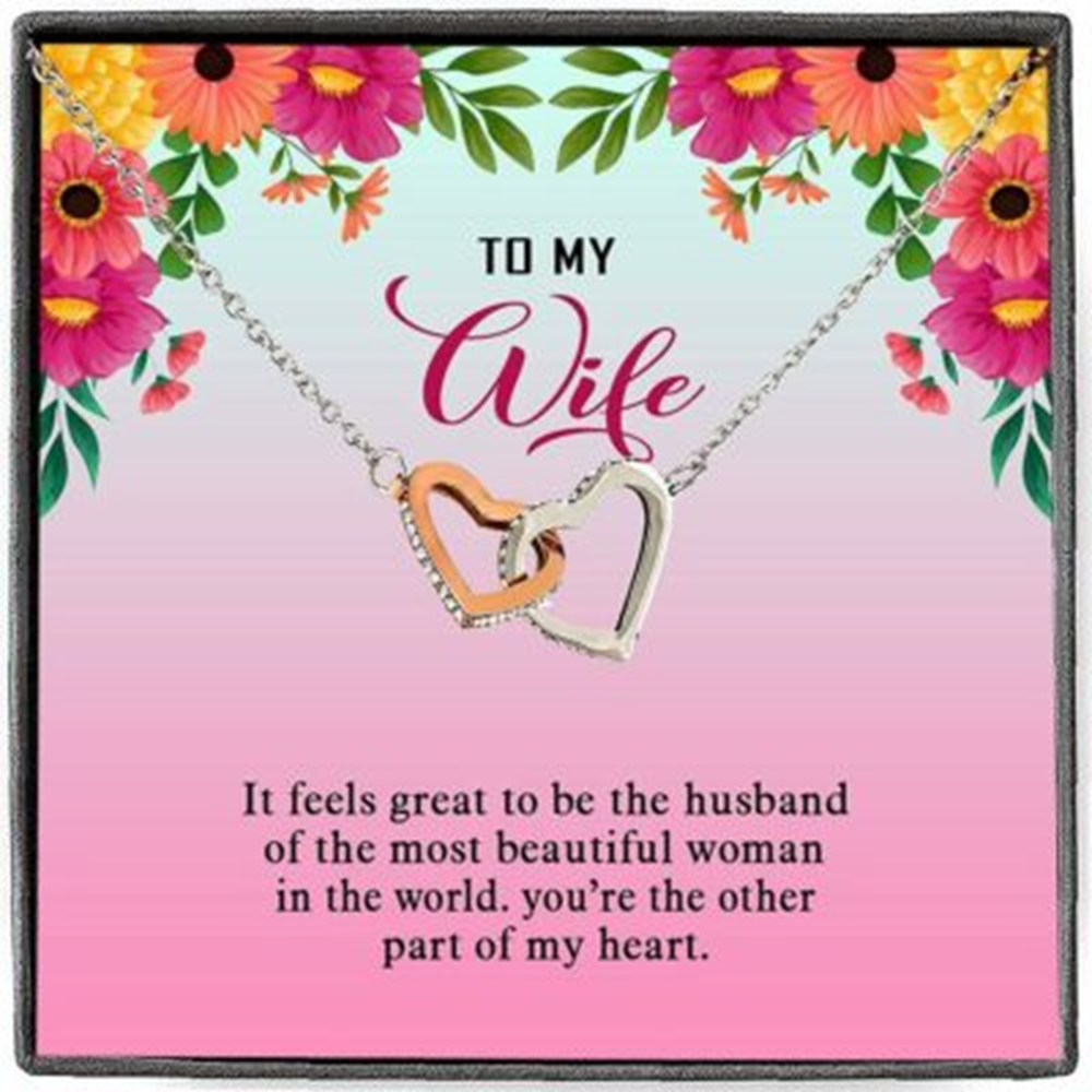 Wife Necklace, Necklace Gift To My Wife You Are The Most Beautiful Woman In The World - Thegiftio UK