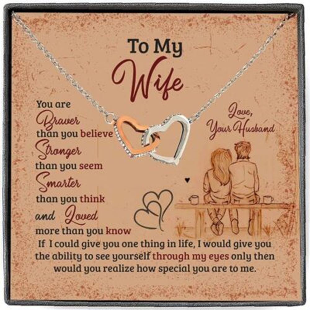 Wife Necklace, Necklace Gift To My Wife You Are Loved More Than You Know - Thegiftio UK