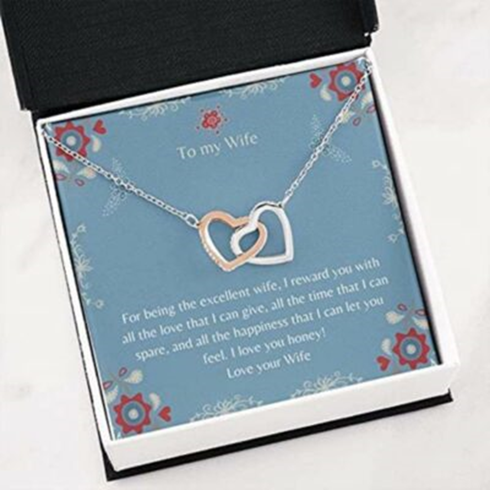 Wife Necklace, Gift Necklace To Wife Blue Necklace Lbgt+, Gift To My Wife Necklace - Thegiftio UK
