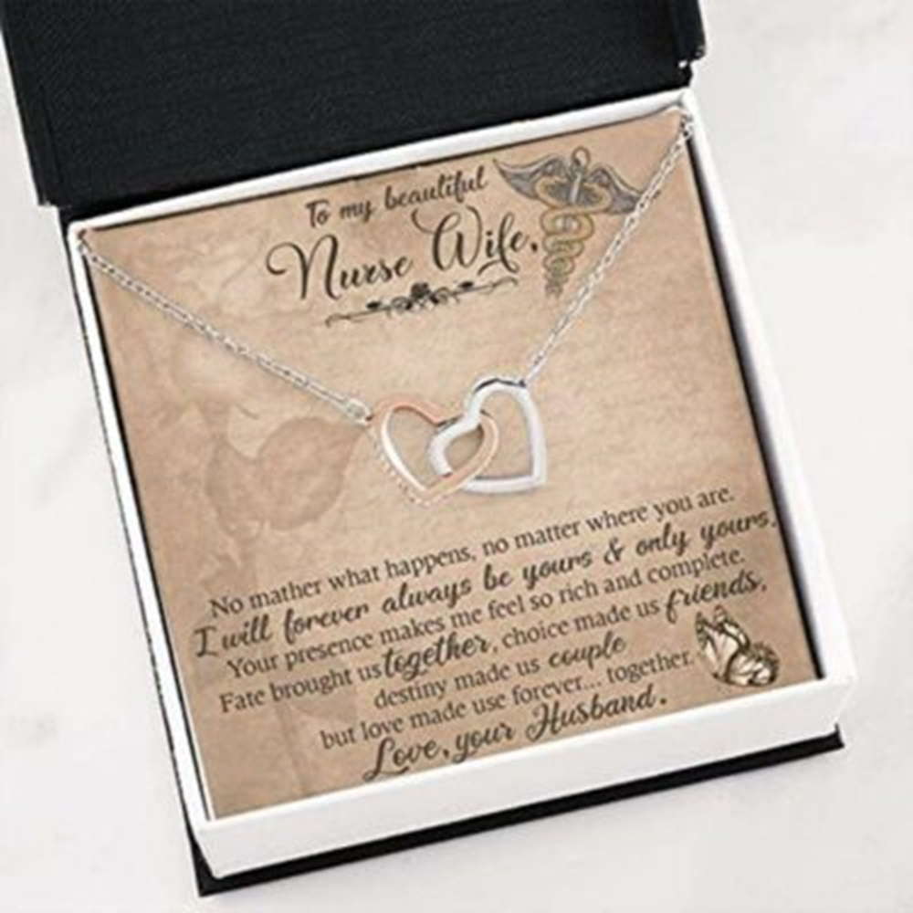 Wife Necklace , Necklace For Wife , To My Beautiful Nurse Wife-In This Difficult Time 3 - Thegiftio UK