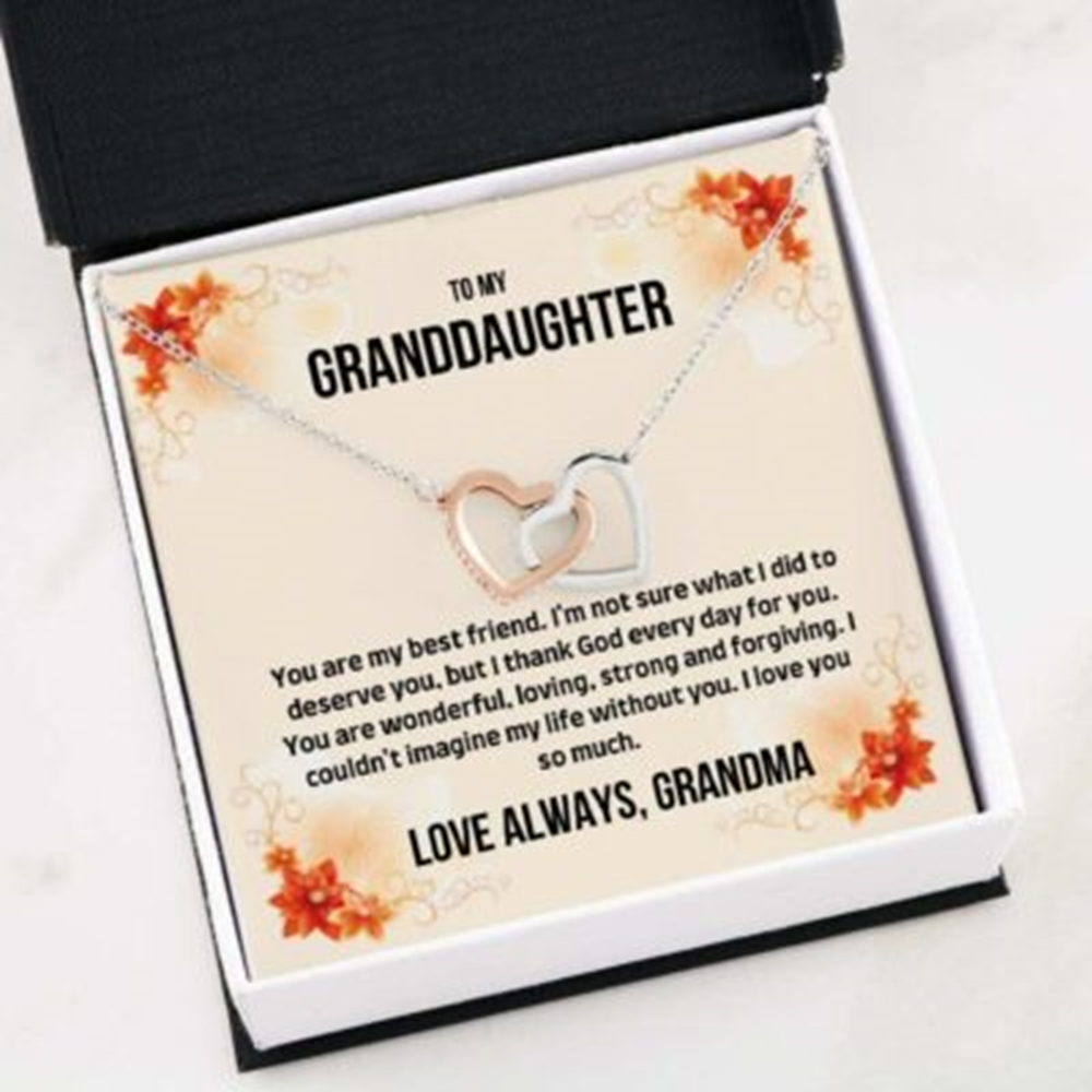 Granddaughter Necklace, To My Granddaughter Necklace Gift , You Are My Best Friend - Thegiftio UK