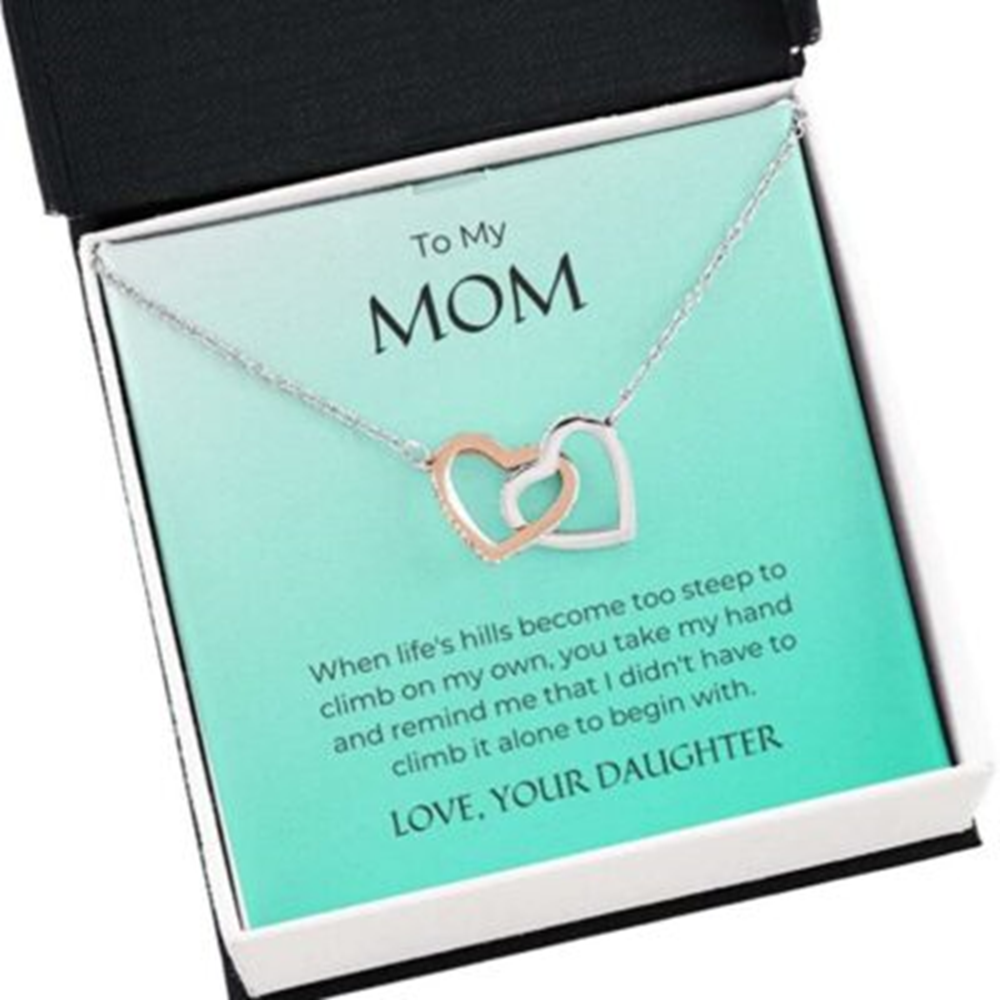 Mom Necklace, To My Mom Necklace Gift , You Take My Hand , I Love You Mother Necklace - Thegiftio UK
